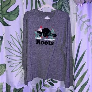 Roots holiday Salt and Pepper Long Sleeve Tee